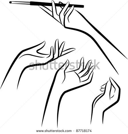 446x470 Ladies Hand Clipart
