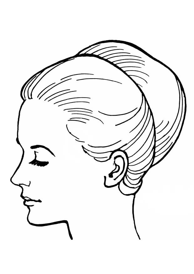 620x875 Coloring Page Woman's Head