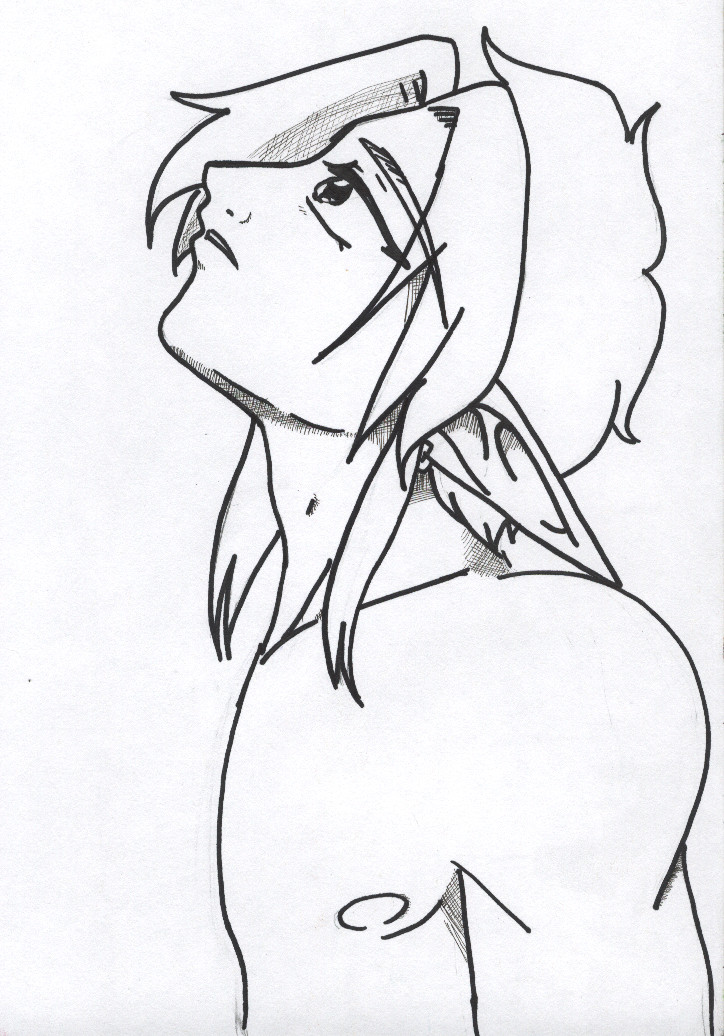 724x1036 Link Looking Up Ink By Angelicdragonelf