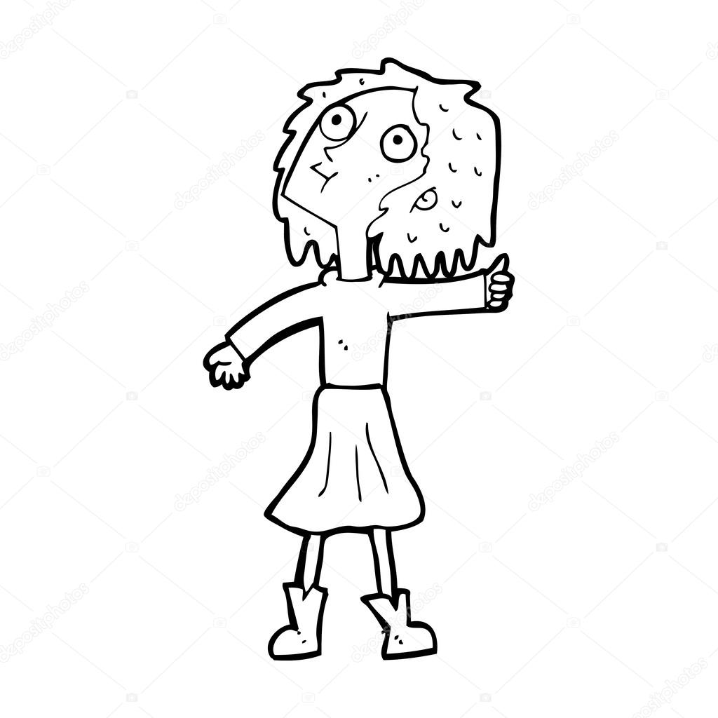 1024x1024 Cartoon Woman Looking Up To The Sky Stock Vector