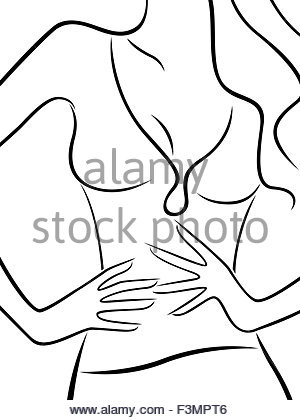 300x420 Abstract Slender Women Outline, Hand Drawing Vector Illustration