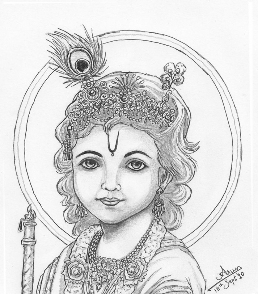 898x1024 Pencil Sketch Of Krishna's Murali Drawing Sketch Face Cute Woman