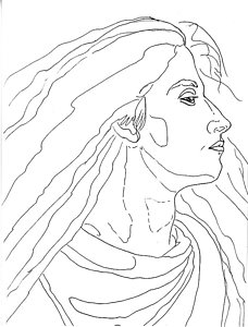 228x300 Woman Profile Drawings