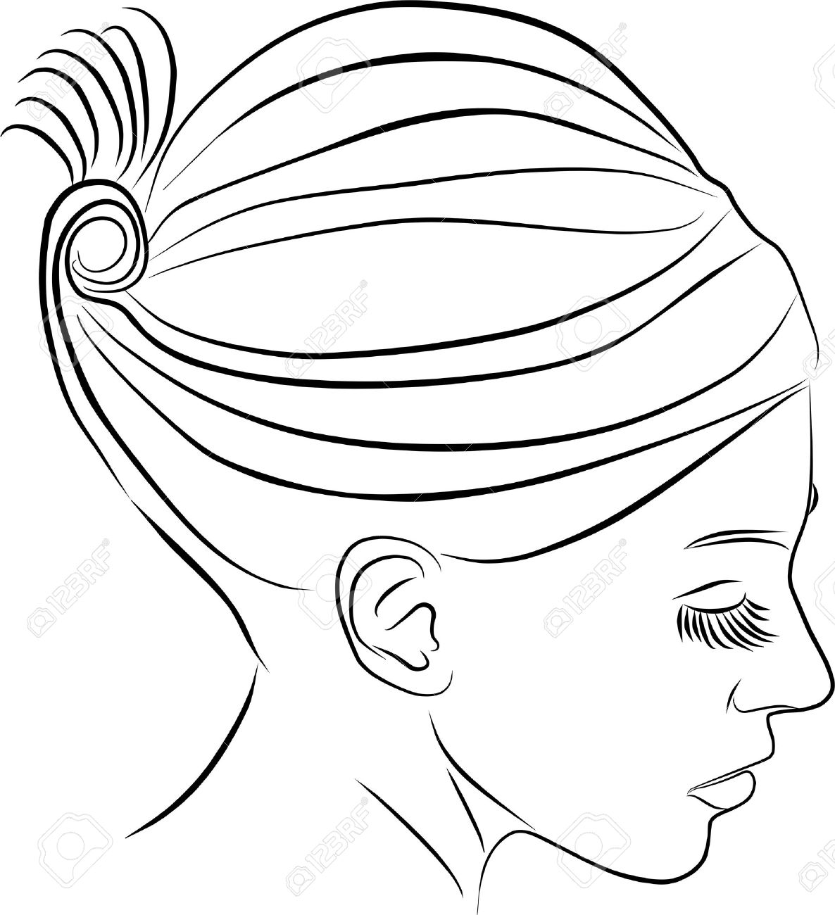 1186x1300 Young Woman Profile Stock Photo, Picture And Royalty Free Image