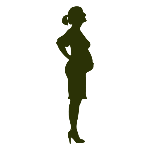 512x512 Pregnant Woman Silhouette