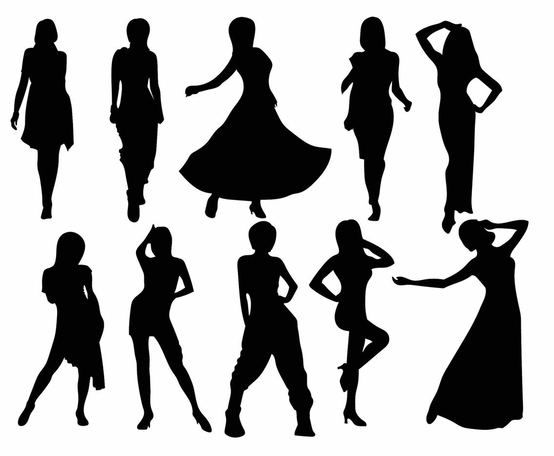 1136x936 Woman Silhouette Set Vector Art Amp Graphics