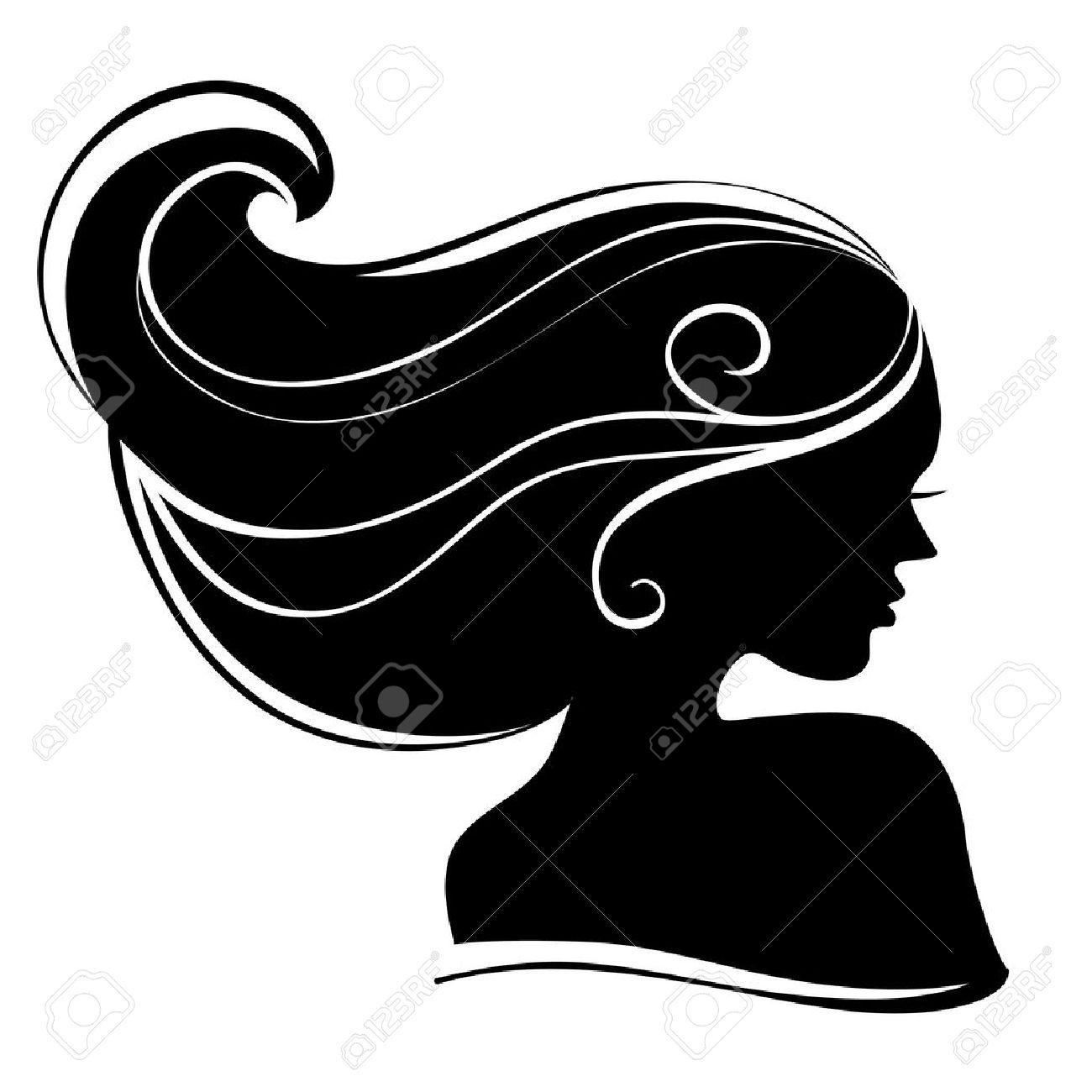 1300x1300 Beautiful Woman Silhouette Royalty Free Cliparts, Vectors,