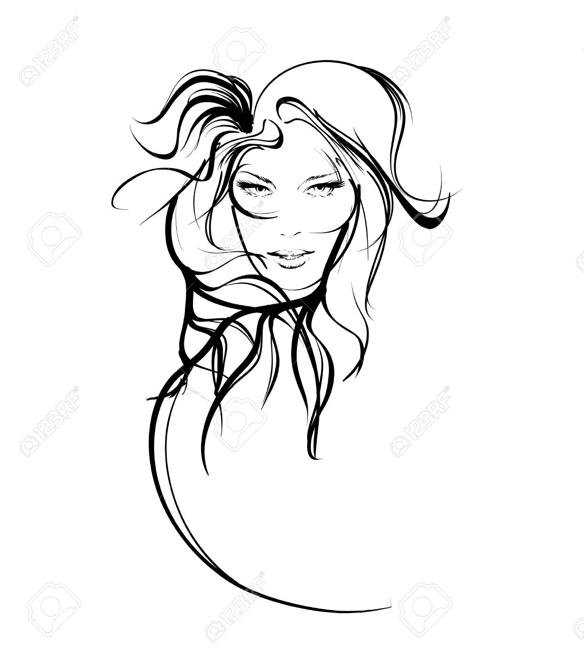 Woman Silhouette Drawing