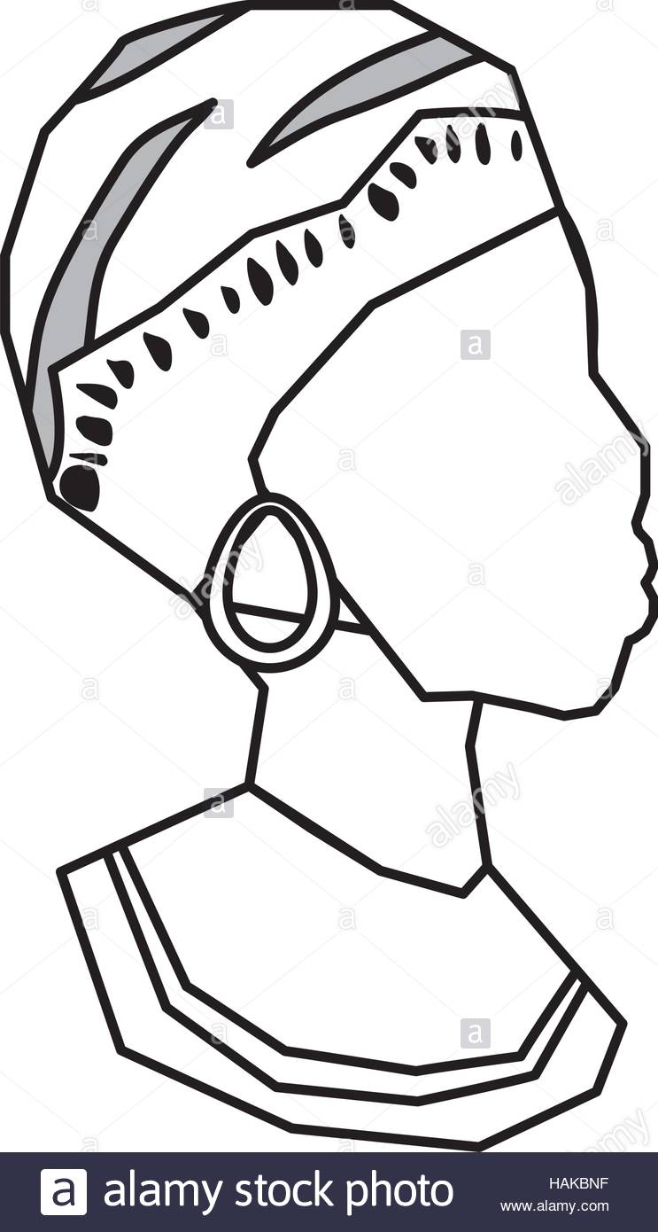 743x1390 African Woman Silhouette Icon Vector Illustration Graphic Design