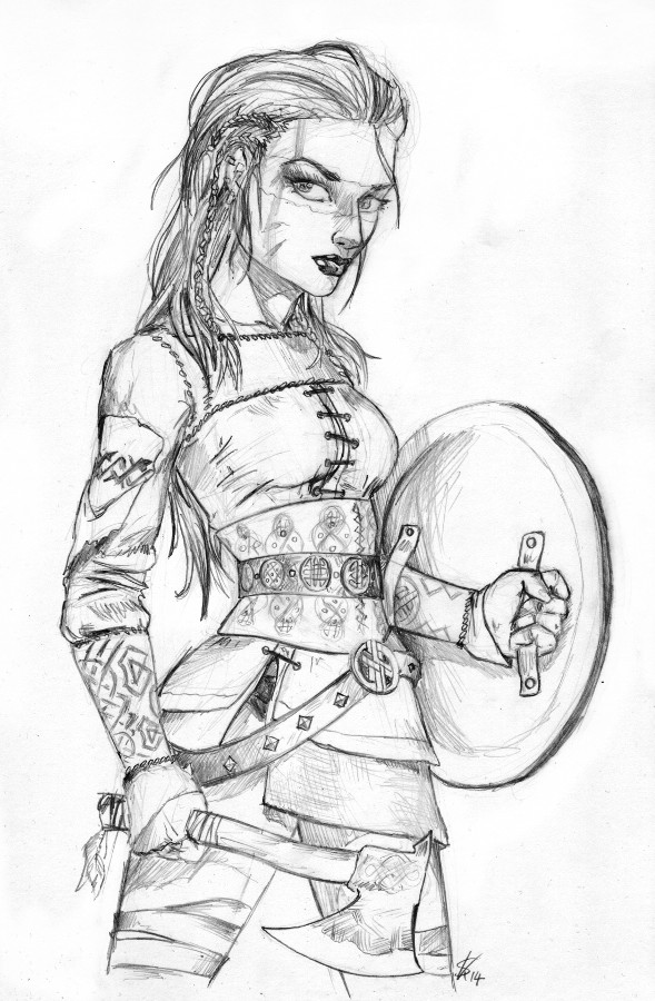 589x900 Female Viking Warrior By Dinoforce