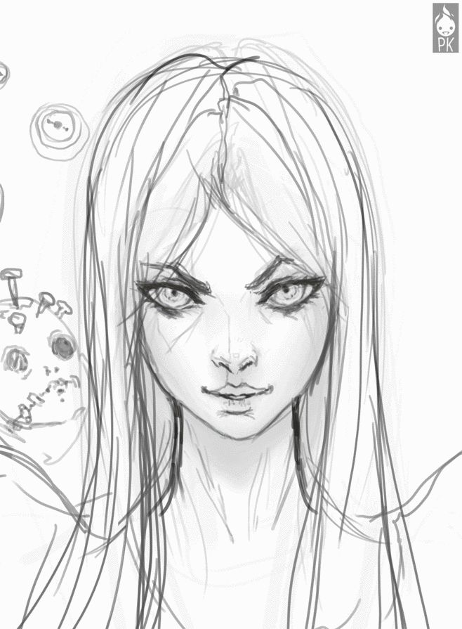 658x895 Pictures Female Face Drawing Reference,