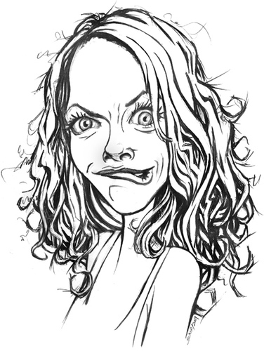 376x500 Cartoon Woman Face Group