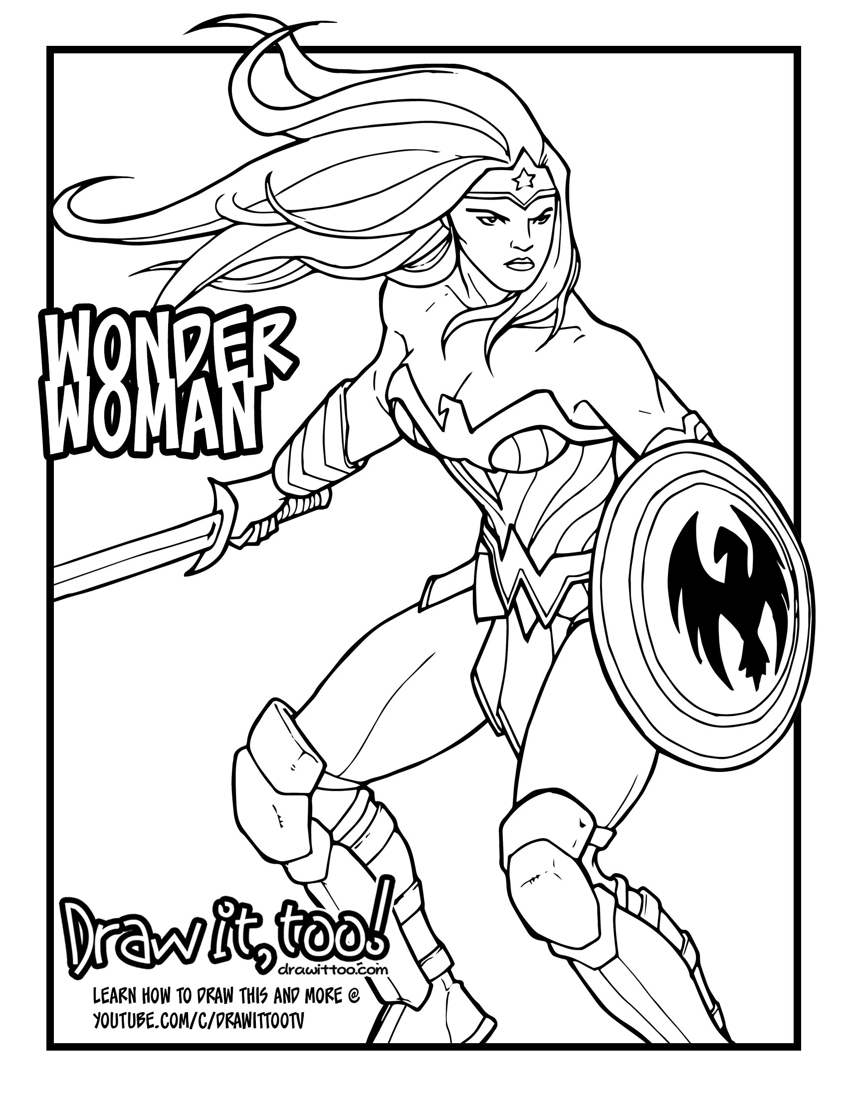 1700x2200 Wonder Woman (Comic Version) Tutorial