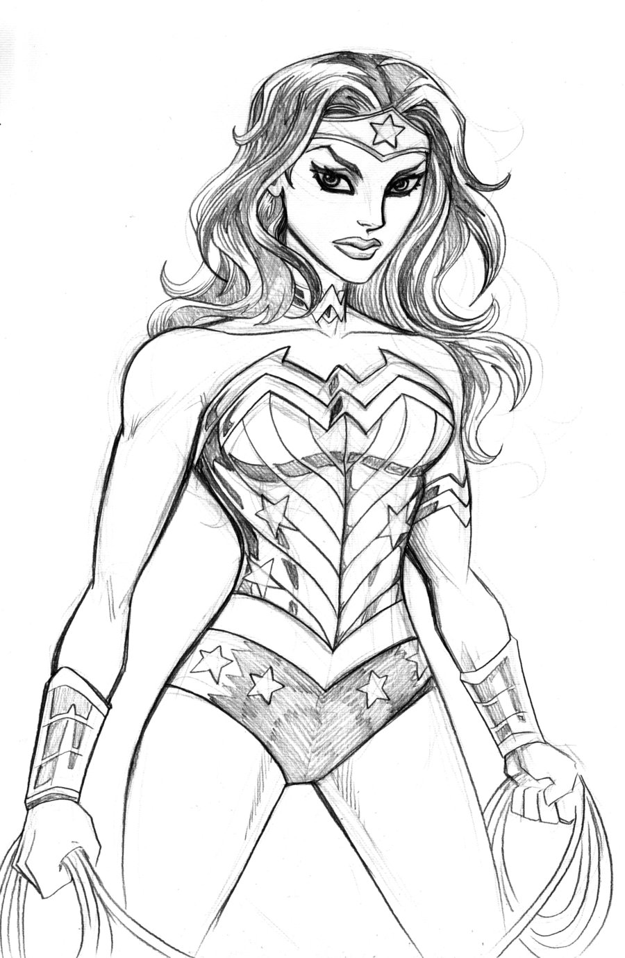 900x1379 Wonder Woman Sketch By