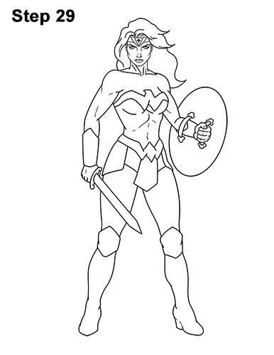 386x500 How To Draw Wonder Woman (Full Body)