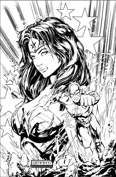 394x600 Wonder Woman And The Flash By Danerot