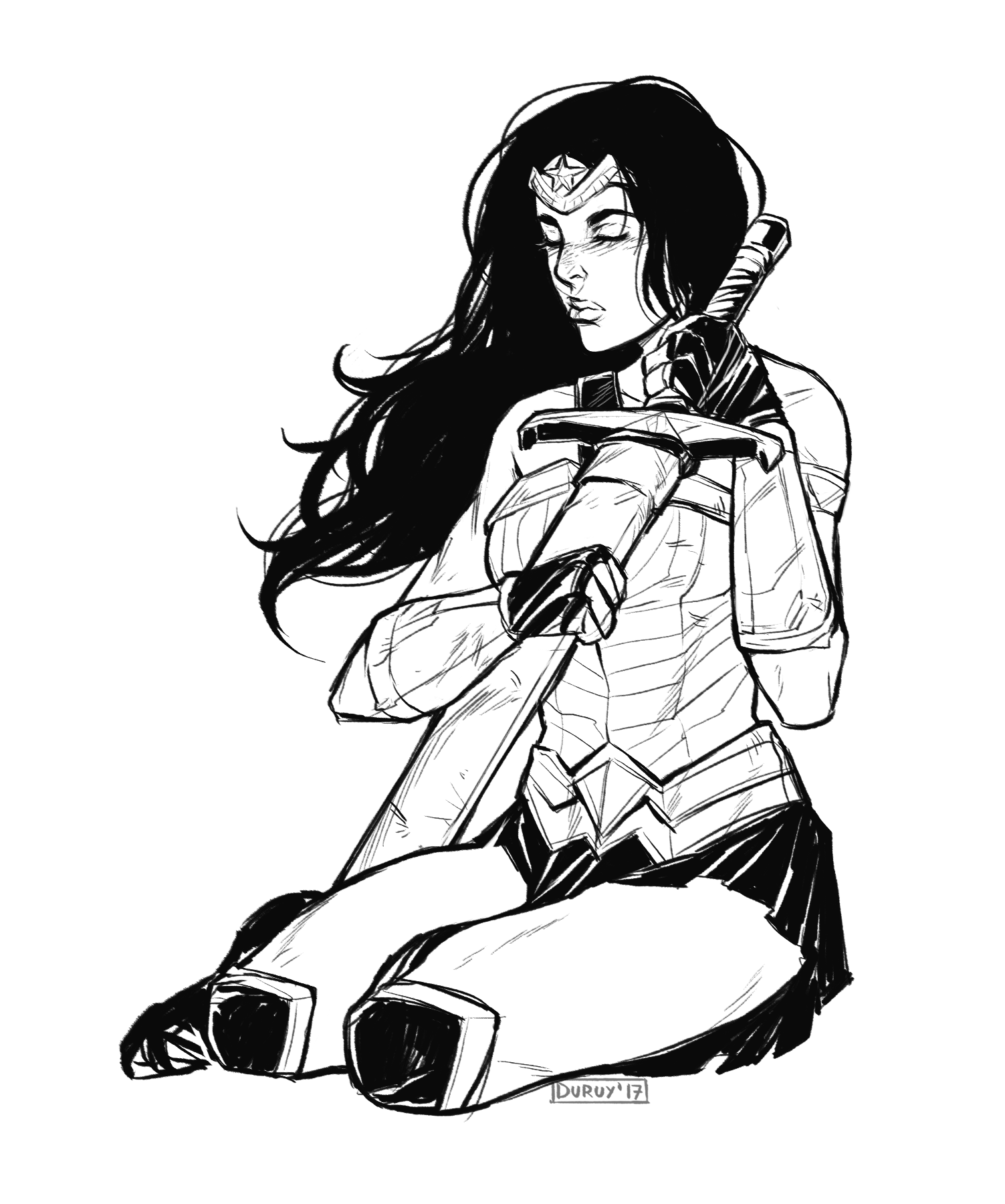 1503x1800 Coloring Process Wonder Woman Steemkr