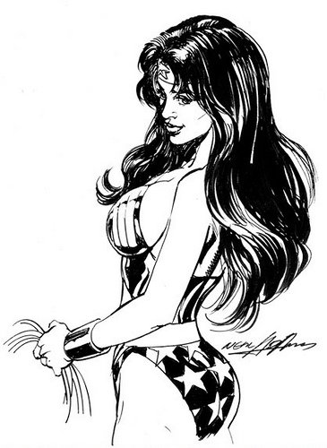 365x500 Giant Size Geek A Cute Wonder Woman Drawing By Neal Adams