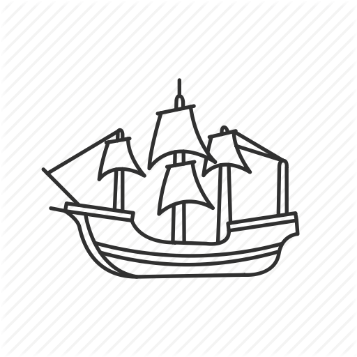 512x512 Boat, Mayflower, Prirate Ship, Sail Boat, Ship, Thanksgiving