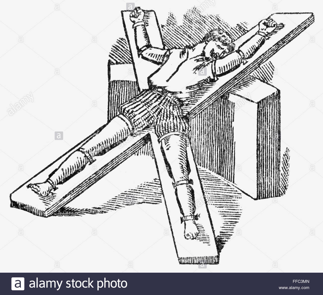 1300x1189 Quartering Machine. Nmedieval Torture Device. 19th Century Wood