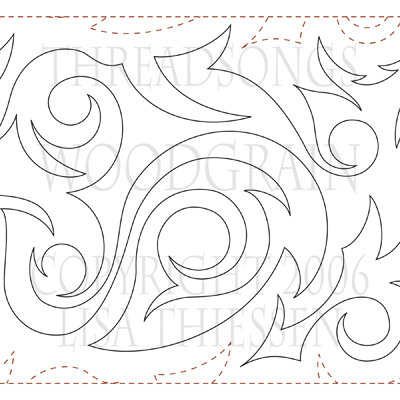 400x400 Woodgrain Machine Quilting Design Paper Threadsongs