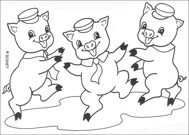 620x443 Wolf Blows Down Wood House Coloring Pages