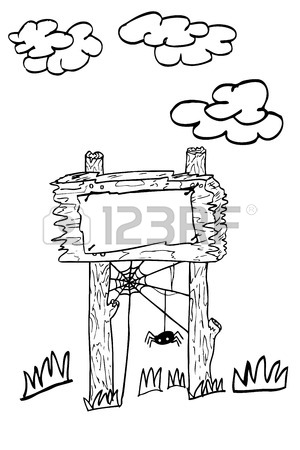 300x450 Hand Draw Sketch Of Sign Board Stock Photo, Picture And Royalty