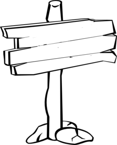 240x299 Wood Sign Clip Art