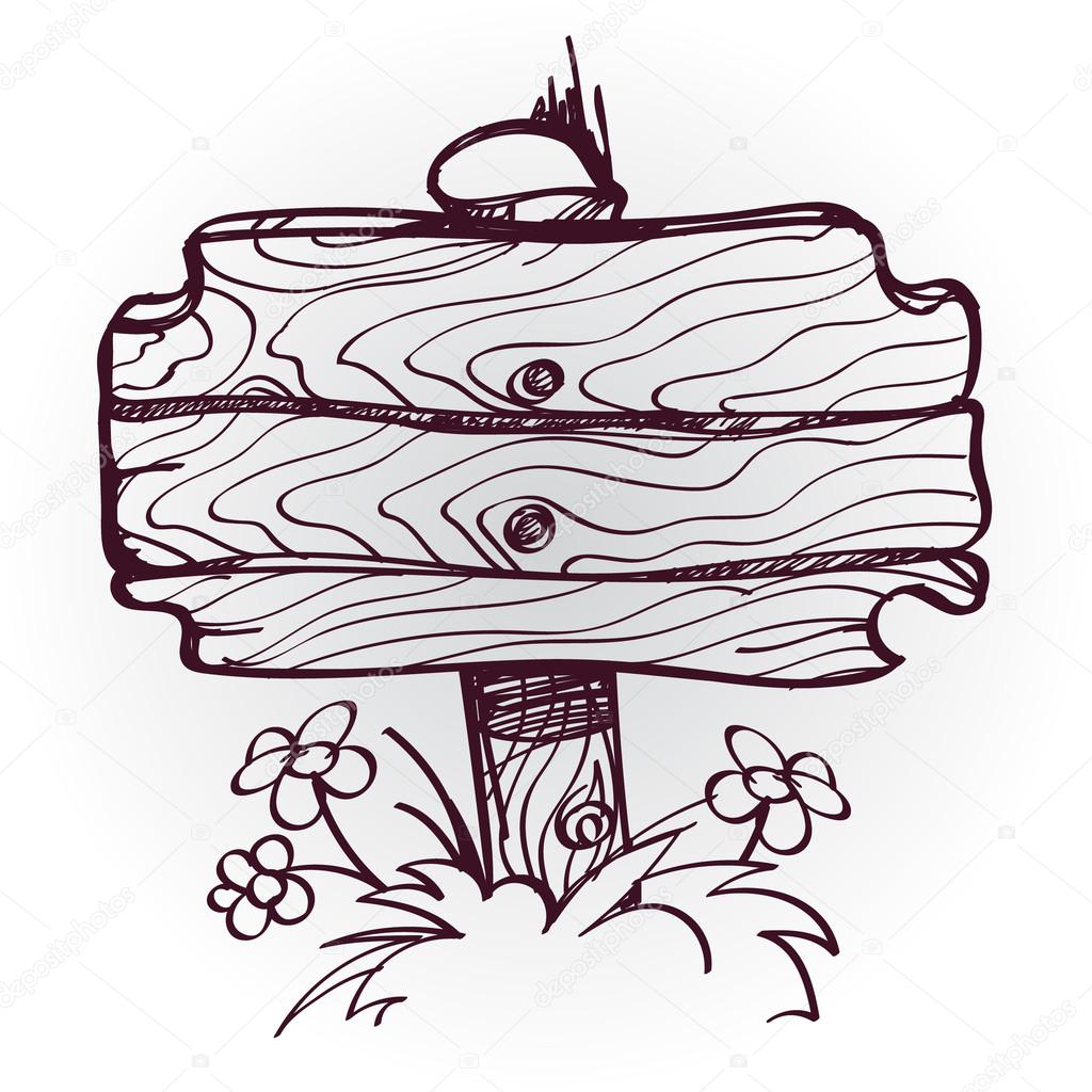 1024x1024 A Wooden Plate. Black And White Sketch, Outline. Stock Vector
