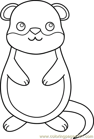 373x550 Groundhog Line Art Coloring Page
