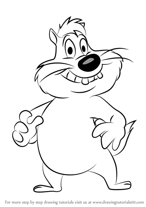 566x800 Learn How To Draw Charlton Woodchucks From Animaniacs (Animaniacs