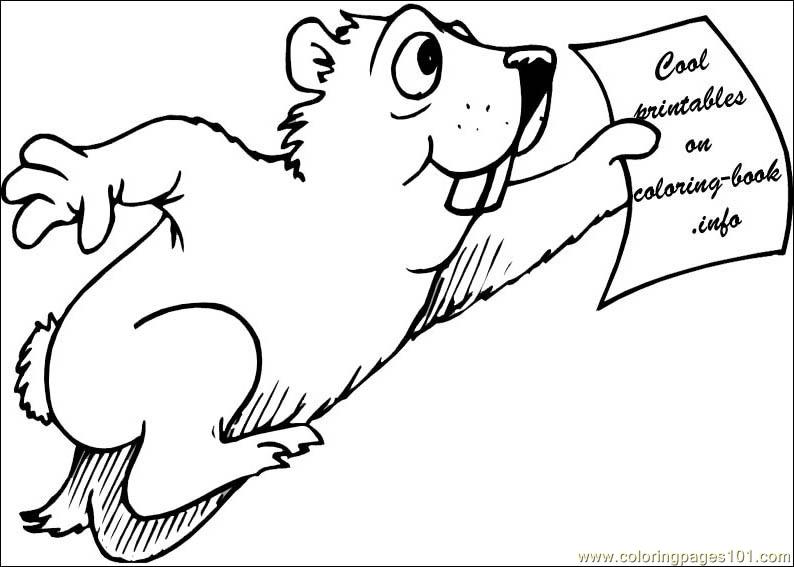 794x567 Groundhog Runing Coloring Page