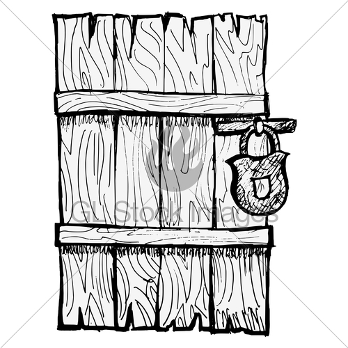 500x500 Old Wooden Door Gl Stock Images