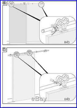 250x349 Head Stainless Steel Top Mount Sliding Barn Wood Door Track