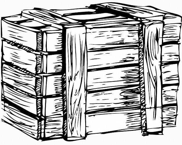 626x500 Wood Box Detail Drawing (Good Wooden Box Drawing