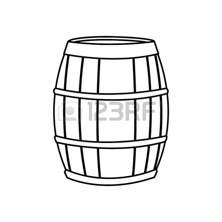450x450 Bucket Wooden Water Image Sketch Vector Illustration Eps 10
