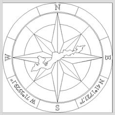 236x236 N Tip Of Compass Rose Fisher's Island Floor Medallion Compass