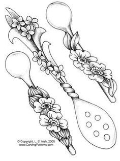 236x317 Free Deer Print Wood Burning Patterns Welsh Love Spoons Pattern