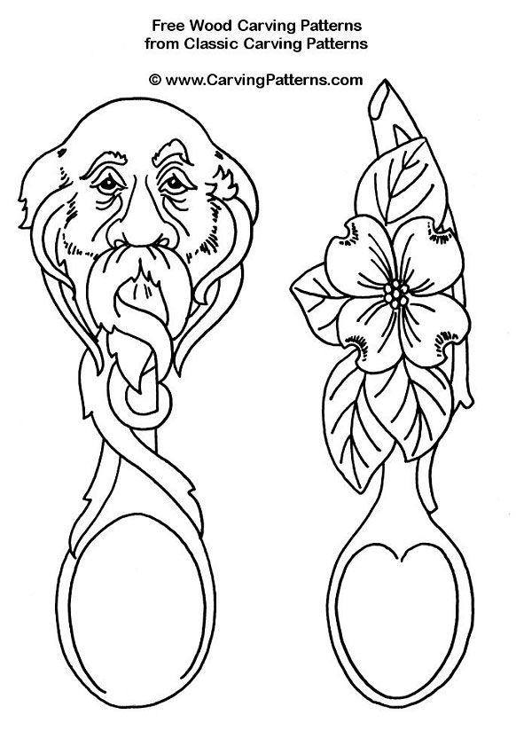 582x850 Face And Flower Spoons