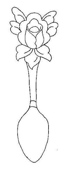 236x626 Love Spoon Outline Drawings
