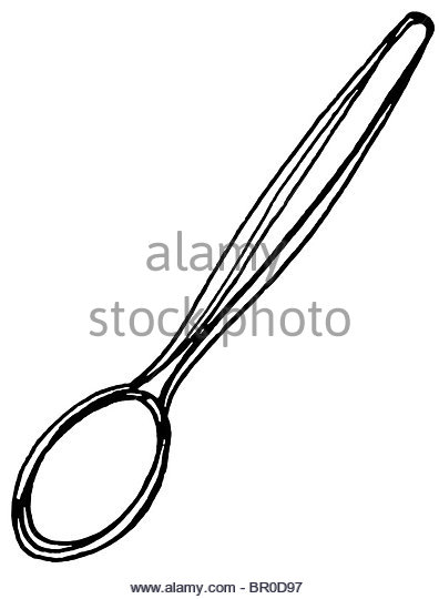 396x540 Black White Illustration Spoon Stock Photos Amp Black White