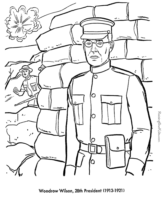 670x820 Woodrow Wilson Coloring Pages