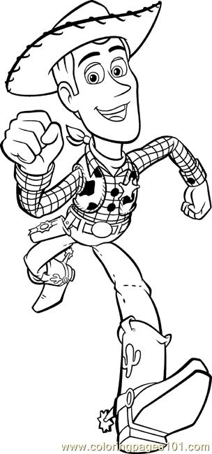 304x650 Toy Story Woody Coloring Page