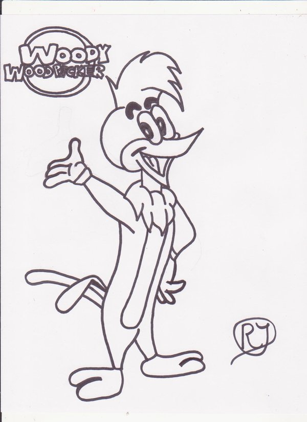 600x824 Woody Woodpecker Sketch By Rob T512