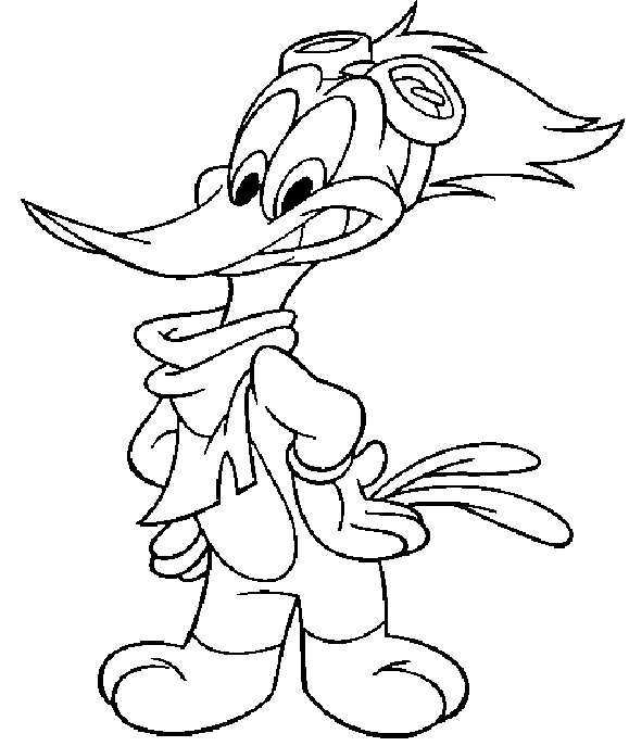 579x687 Coloring Woody Woodpecker Is An Aviator Picture