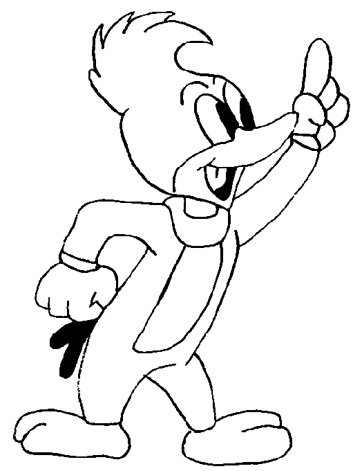 511x680 Coloring Woody Raises The Finger Picture