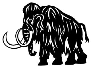 320x246 Woolly Mammoth Decal Sticker