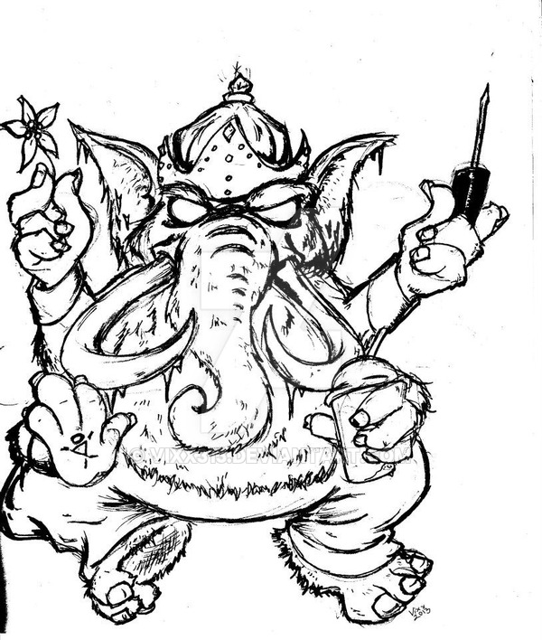 600x708 Woolly Mammoth Ganesh By Vixx313