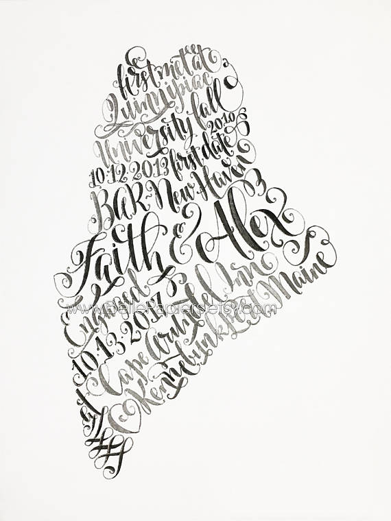 570x760 State Word Art State Illustrations United States Wall Art Map