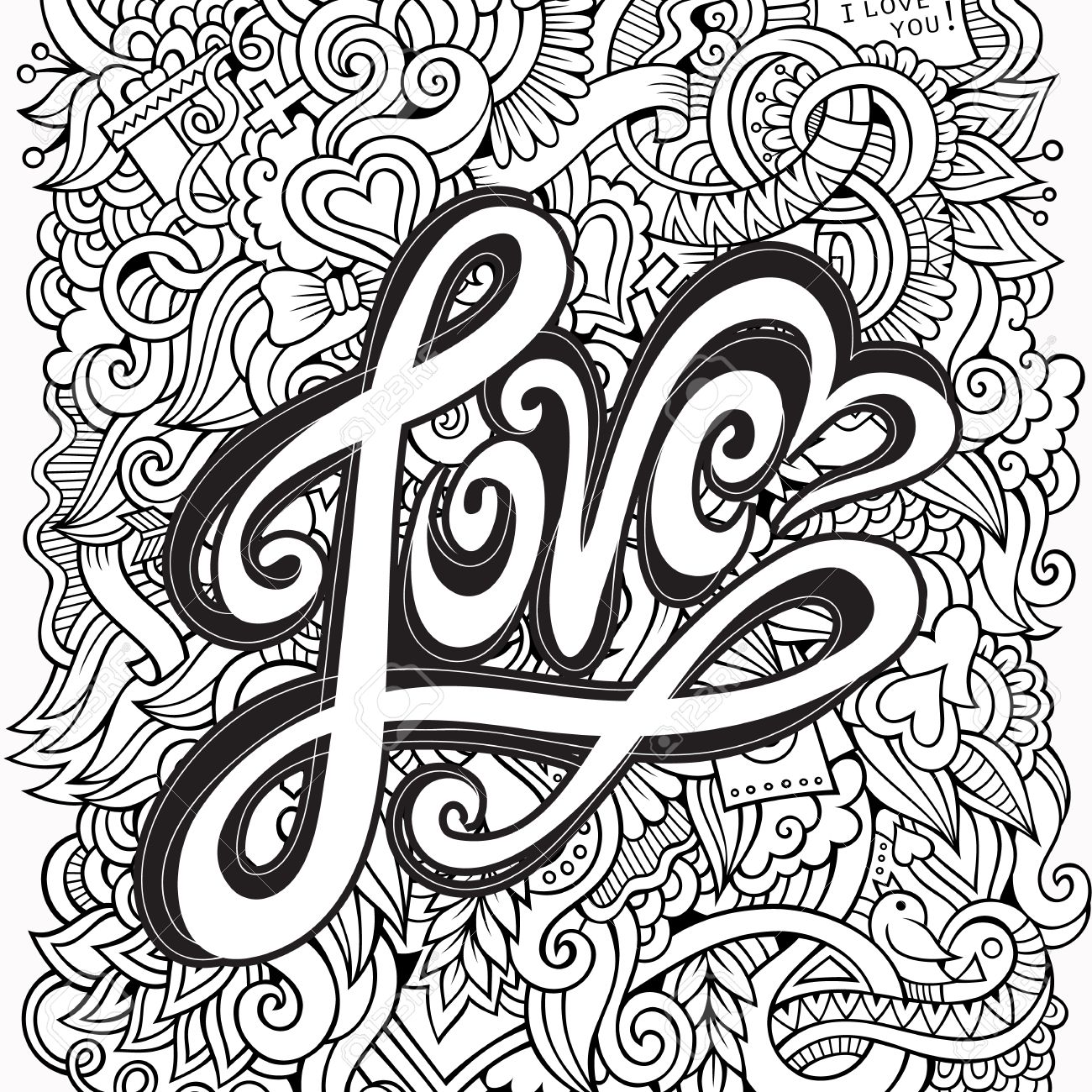 1300x1300 Love Word Sketch Stock Photos. Royalty Free Love Word Sketch